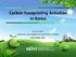 Carbon Footprinting Activities in Korea