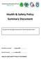 Health & Safety Policy Summary Document