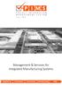 Management & Services for Integrated Manufacturing Systems