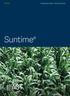 Suntime. Variety fact sheet Northern Zone