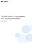 Clinical Variation Management with Advanced Analytics WHITE PAPER