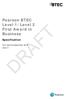Pearson BTEC Level 1/Level 2 First Award in Business DRAFT. Specification. First teaching September 2018 Issue 4