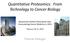 Quantitative Proteomics: From Technology to Cancer Biology