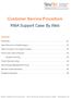 Customer Service Procedure RMA Support Case By Web