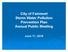 City of Fairmont Storm Water Pollution Prevention Plan Annual Public Meeting. June 11, 2018