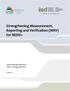 Strengthening Measurement, Reporting and Verification (MRV) for REDD+