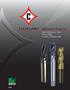 Application Products. High Performance Taps Thread Mills Carbide & PM End Mills