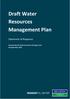 Draft Water Resources Management Plan. Statement of Response