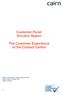 Customer Panel Scrutiny Report The Customer Experience of the Contact Centre
