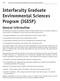 Interfaculty Graduate Environmental Sciences Program (IGESP)