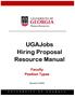 UGAJobs Hiring Proposal Resource Manual. Faculty Position Types
