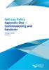 Self-Lay Policy Appendix One Commissioning and handover. February 2018 Version 1