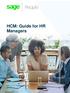 HCM: Guide for HR Managers