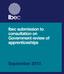 Ibec submission to consultation on Government review of apprenticeships