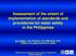 Assessment of the extent of implementation of standards and procedures for water safety in the Philippines