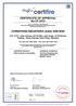 CERTIFICATE OF APPROVAL No CF 5372 CORINTHIAN INDUSTRIES (ASIA) SDN BHD