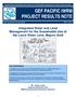 GEF PACIFIC IWRM PROJECT RESULTS NOTE