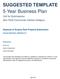 SUGGESTED TEMPLATE 5-Year Business Plan