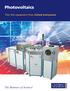 Photovoltaics. Thin film equipment from Oxford Instruments. The Business of Science