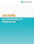 AA1000 ACCOUNTABILITY PRINCIPLES