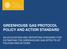 GREENHOUSE GAS PROTOCOL POLICY AND ACTION STANDARD