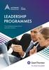 LEADERSHIP PROGRAMMES. From Activate Business School and Grant Thornton