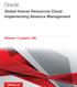 Oracle. Global Human Resources Cloud Implementing Absence Management. Release 13 (update 18B)