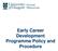 Early Career Development Programme Policy and Procedure