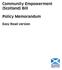 Community Empowerment (Scotland) Bill. Policy Memorandum. Easy Read version