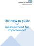 The How-to guide for measurement for improvement