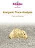 Inorganic Trace Analysis. Pure confidence
