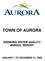 TOWN OF AURORA DRINKING WATER QUALITY ANNUAL REPORT