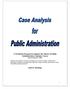 A Workbook Prepared to Support the Master of Public Administration Capstone Course (Revised March 1, 2009)