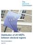 Distribution of UK MEPs between electoral regions. Recommendation