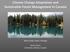 Climate Change Adaptation and Sustainable Forest Management in Canada