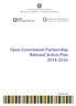Open Government Partnership National Action Plan