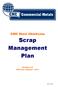 Scrap Management Plan