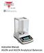 Instruction Manual: AGZN and AGCN Analytical Balances