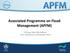 Associated Programme on Flood Management (APFM) F2F Swiss NGO DRR Platform Thun, Switzerland, 10 November 2015