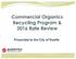 Commercial Organics Recycling Program & 2016 Rate Review