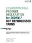 ENVIRONMENTAL PRODUCT DECLARATION for ECONYL BCF REPROCESSED YARNS