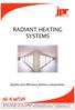 RADIANT HEATING SYSTEMS