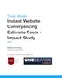 Instant Website Conveyancing Estimate Tools - Impact Study