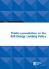 DOCUMENT. Public consultation on the EIB Energy Lending Policy
