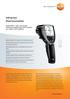 Infrared thermometer. We measure it. testo 835 fast, accurate infrared measuring instruments for trade and industry.