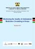 Monitoring the Quality of Antimalarial Medicines Circulating in Kenya