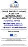 GUIDE TO DEVELOPING A SECTOR QUALIFICATION STRATEGY INCLUDING: