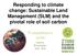 Responding to climate change: Sustainable Land Management (SLM) and the pivotal role of soil carbon