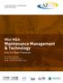 Maintenance Management & Technology