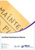 Certified Maintenance Planner. Contents are subject to change. For the latest updates visit